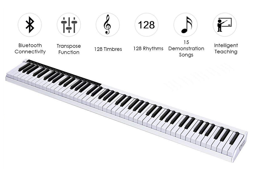 ZTEP-001 Portable piano 88 keys electronic piano folding 88 Keys Touch-sensitive Electric Digital Piano